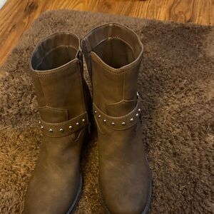 Guess Brown Studded Ankle Boots